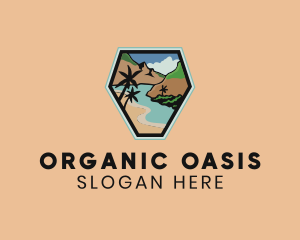 Tropical Beach Oasis logo design