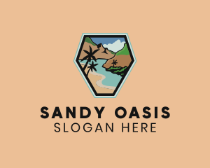 Tropical Beach Oasis logo design