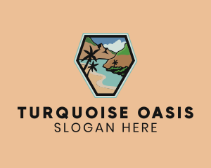 Tropical Beach Oasis logo design