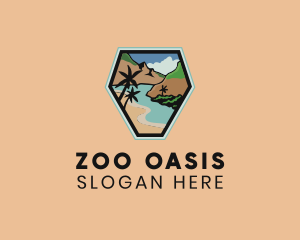 Tropical Beach Oasis logo design