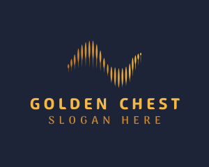 Golden Sound Waves logo design