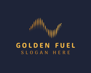 Golden Sound Waves logo design