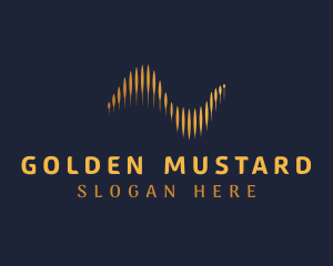 Golden Sound Waves logo design