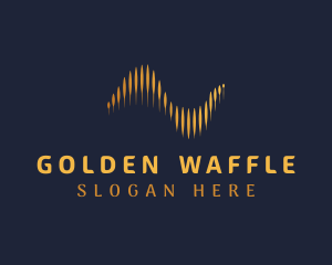 Golden Sound Waves logo design