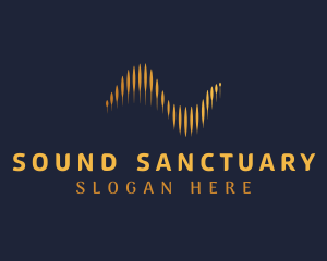 Golden Sound Waves logo design