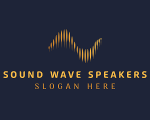 Golden Sound Waves logo design