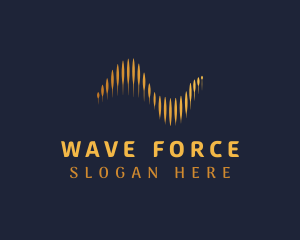 Golden Sound Waves logo design