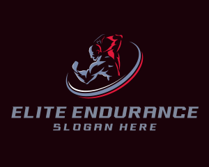 Strong Gym Muscle logo design