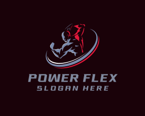 Strong Gym Muscle logo design