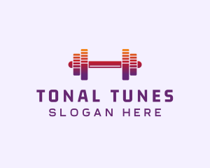 Dumbbell Fitness Gym Music logo