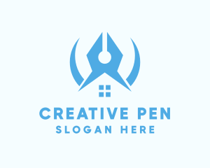 Pen Writer House logo design