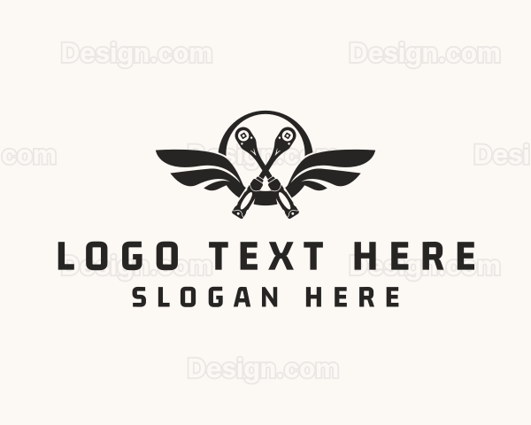 Mechanic Tool Wings Logo