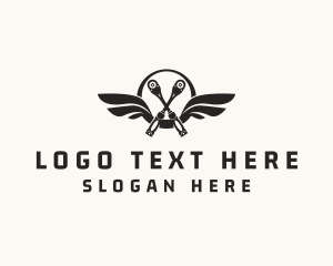 Tool - Mechanic Tool Wings logo design