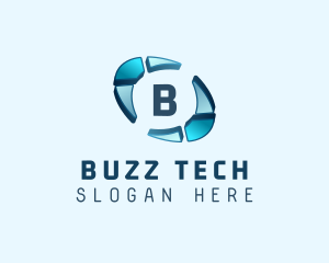 Cyber Tech Boomerang logo design