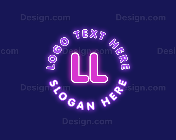 Futuristic Neon Glow Logo