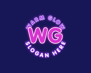 Futuristic Neon Glow logo design