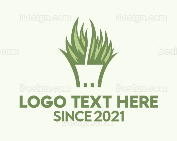 Green Grass Lawn Care Logo