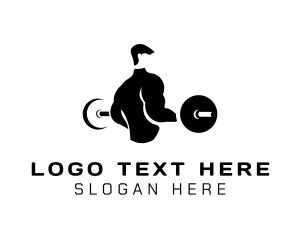 Fitness Weightlifting Muscle Man logo