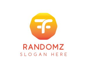 Sun Monogram Letter TF logo