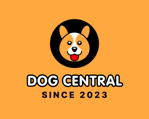 Cute Corgi Dog logo design