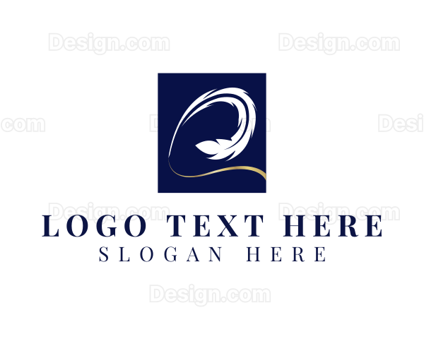 Feather Quill Plume Logo
