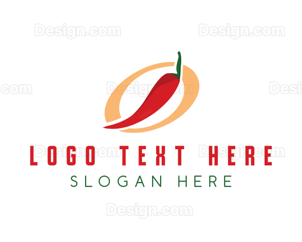 Chili Pepper Letter O Logo