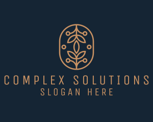 Floral Monoline Badge logo design