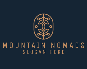 Floral Monoline Badge logo design