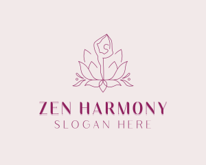 Yoga Lotus Zen logo design