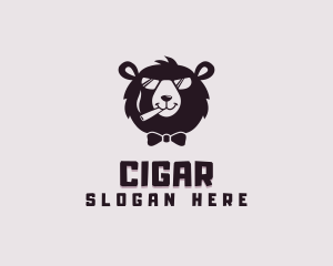 Cigar Bear Sunglass Bowtie logo design
