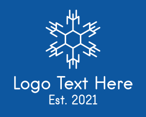 Hexagon Winter Snowflake  logo