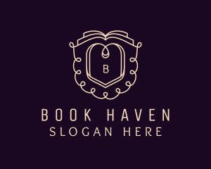 Academic Book Shield logo design