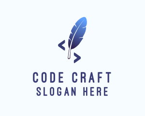 Quill Write Code logo design