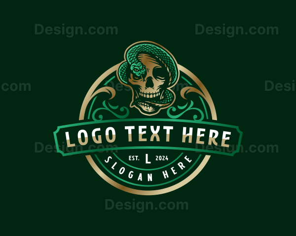 Snake Skull Death Logo