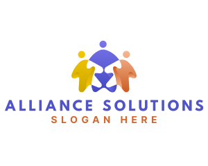 People Organization Teamwork logo design