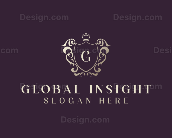 Elegant Monarch Shield Logo
