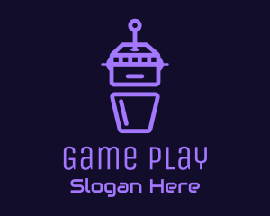 Purple Joystick Robot logo