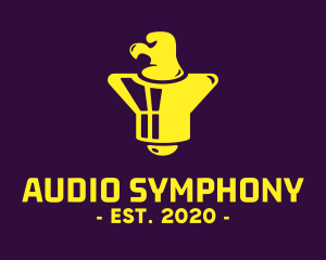 Yellow Audio Bird logo design