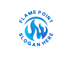 Gradient Modern Flame  logo design