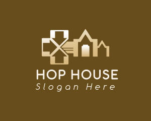 Gold House Key logo design