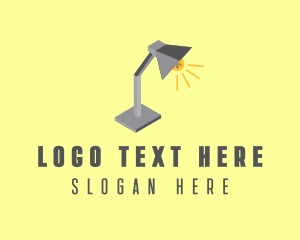 3D Isometric Desk Lamp logo