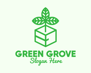 Green Plant Box logo design