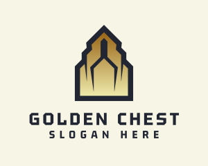 Gold Skyscraper Building logo design