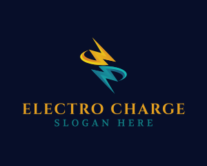 Lightning Electricity Energy logo design