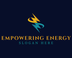 Lightning Electricity Energy logo design