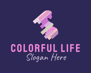 Colorful Pregnant Woman logo design