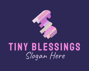 Colorful Pregnant Woman logo design