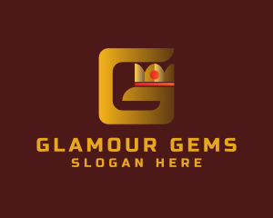 Letter G Gold Crown logo design