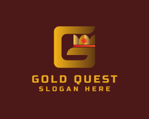 Letter G Gold Crown logo design