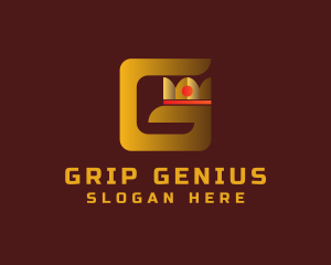 Letter G Gold Crown logo design